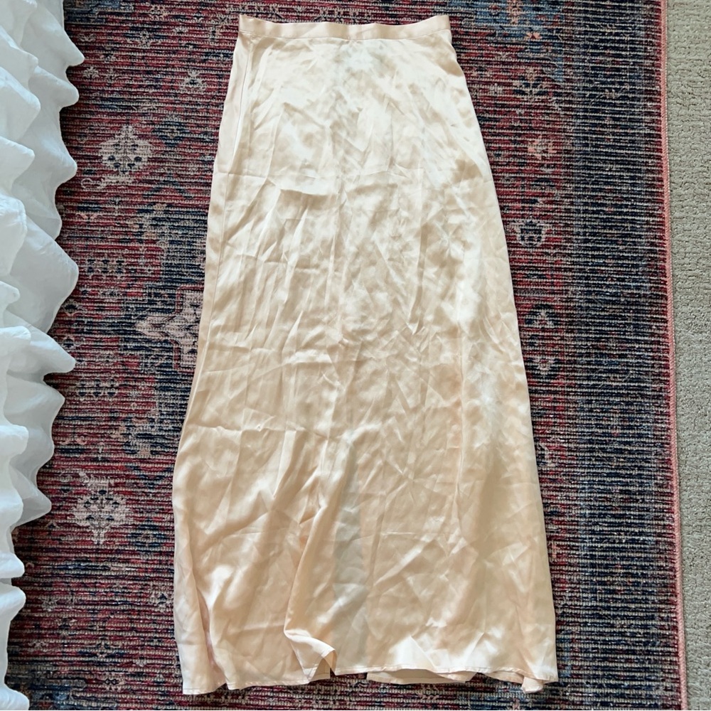 Reformation silk maxi skirt